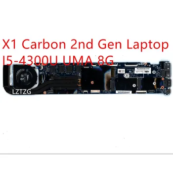 Материнская плата Для Ноутбука Lenovo ThinkPad X1 Carbon 2-го поколения Mainboard I5-4300U UMA 8G 00HN767 00HN779 04X5590 04X6407 00UP979